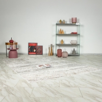 Tapis en tissu textur&eacute; beige - 160x230 cm