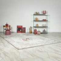 Tapis oriental en tissu beige - 80x150 cm