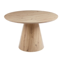 Table à manger ronde en bois piètement en cône