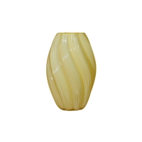 Vase en pierre vernie jaune H27 cm