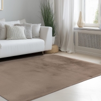 Tapis en tissu doux taupe - 160x230 cm