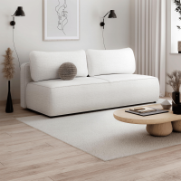 Canapé 3 places convertible avec coffre en tissu beige