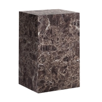 Table d'appoint en marbre d'ing&eacute;nierie marron