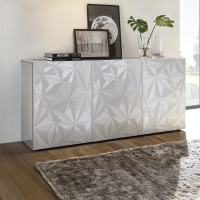 Buffet 3 portes design blanc