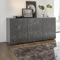 Buffet 3 portes design noir