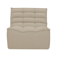 Fauteuil modulable en tissu taupe