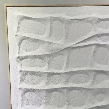 Tableau en relief blanc 100x100 cm