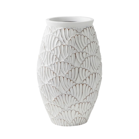 Vase en résine blanche H43 cm
