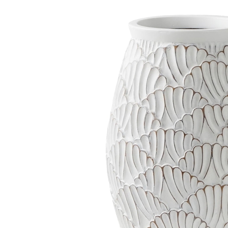 Vase en résine blanche H43 cm