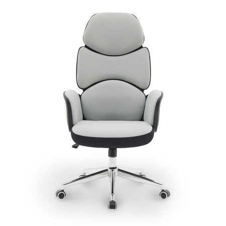 Fauteuil de bureau en tissu gris clair