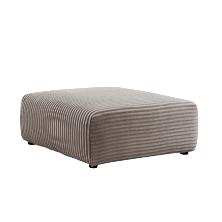 Pouf en velours côtelé épais doux taupe