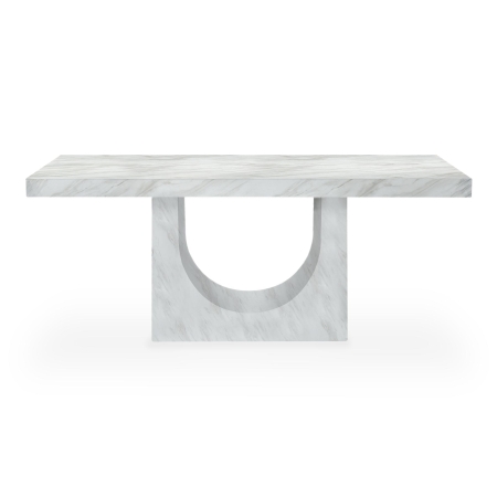 Table à manger marbre d'ingénierie blanc