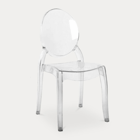 Lot de 4 chaises design transparentes