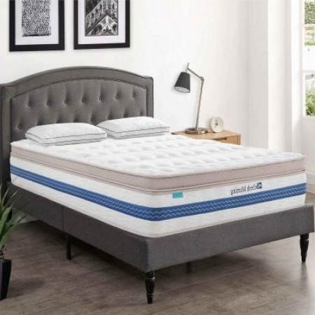 Matelas hybride 140 x 190 x 32 cm mémoire de forme et ressorts ensachés