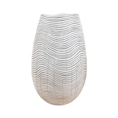 Vase design en résine blanc H30 cm