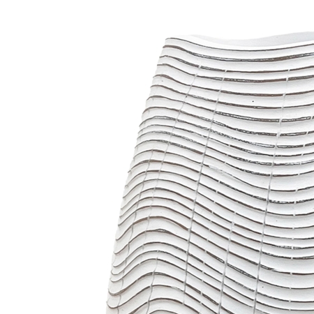 Vase design en résine blanc H30 cm