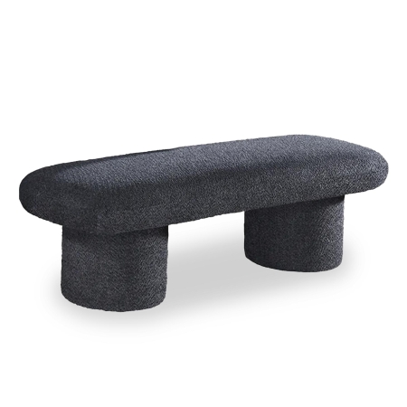 Banquette design effet peau de mouton anthracite