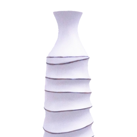Grand vase en résine blanc H93 cm