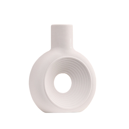 Vase en céramique blanc H22 cm