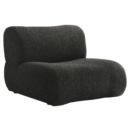Fauteuil design en tissu noir