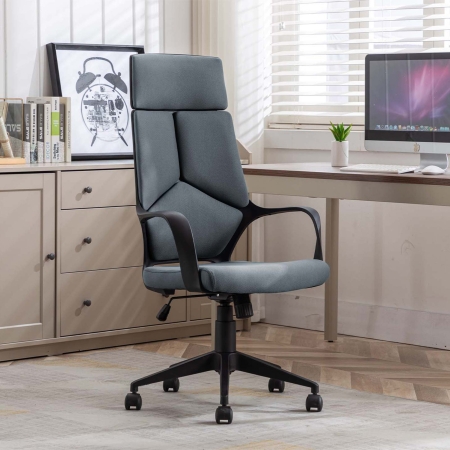 Fauteuil de bureau en tissu gris