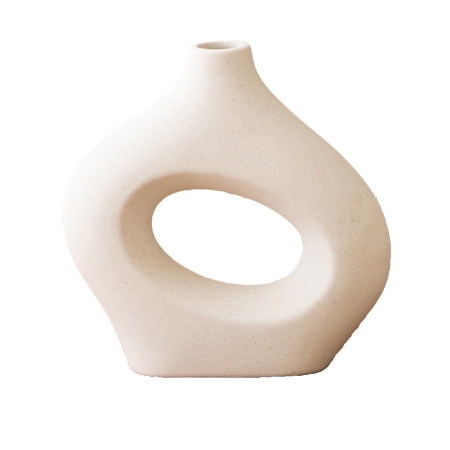 Vase en céramique beige H27 cm