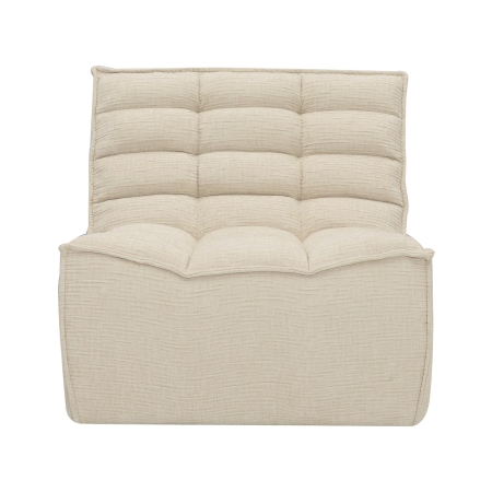 Fauteuil modulable en tissu beige