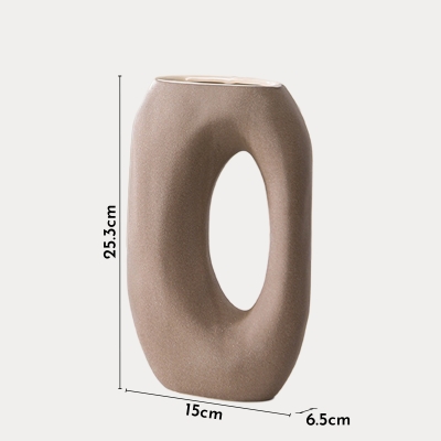 Vase en céramique marron clair H25 cm