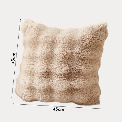 Coussin carré en tissu camel 43x43 cm