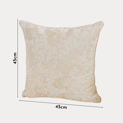Coussin carré en tissu beige 45x45 cm