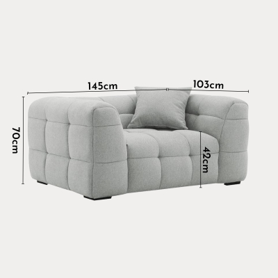 Fauteuil en tissu gris
