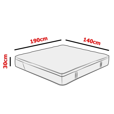 Matelas hybride mousse et ressorts ensachés 140x190 cm