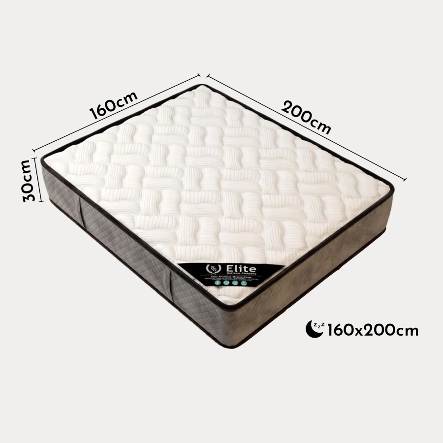Matelas mousse haute résilience 160x200 cm hauteur 30cm