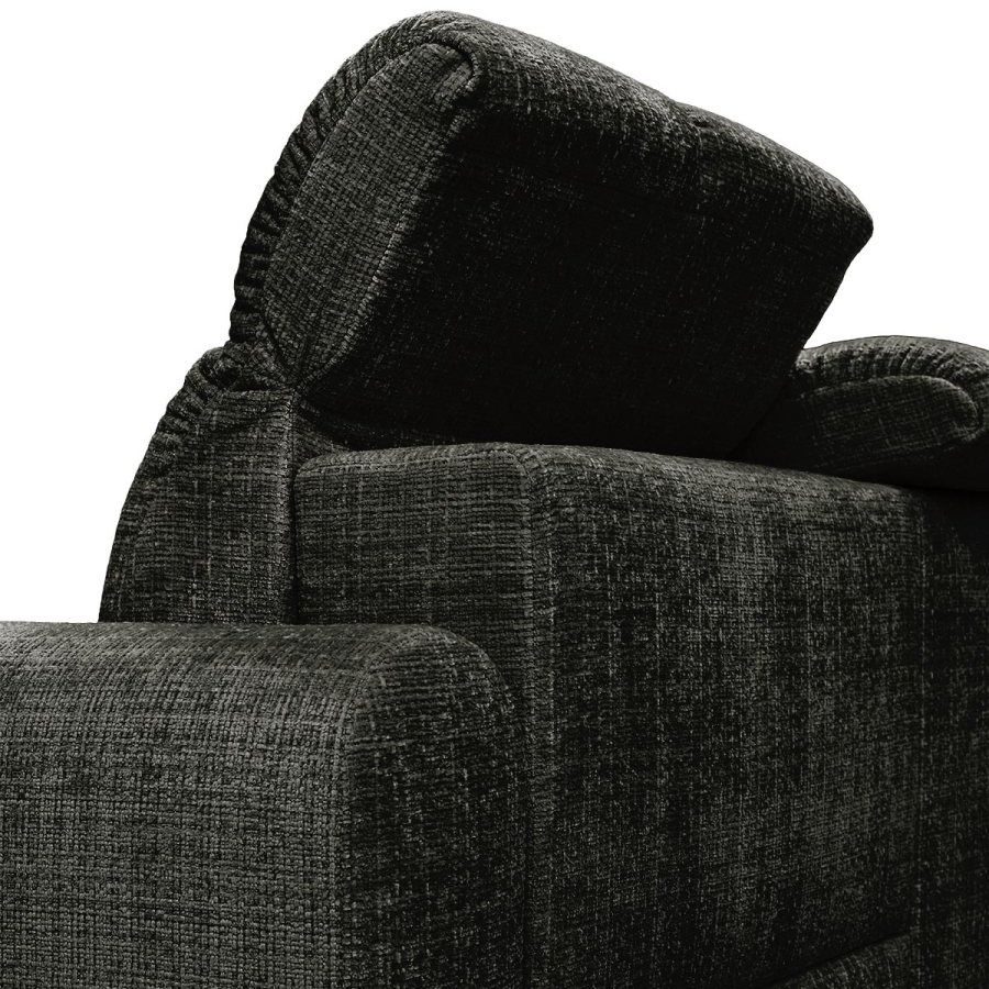 Canap&eacute; d'angle convertible avec coffre en tissu vert sapin - Angle droit